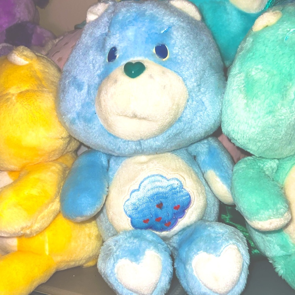 Vintage 1983 13" GRUMPY CARE BEAR Kenner Plush Kid Toy Stuffed Animal
